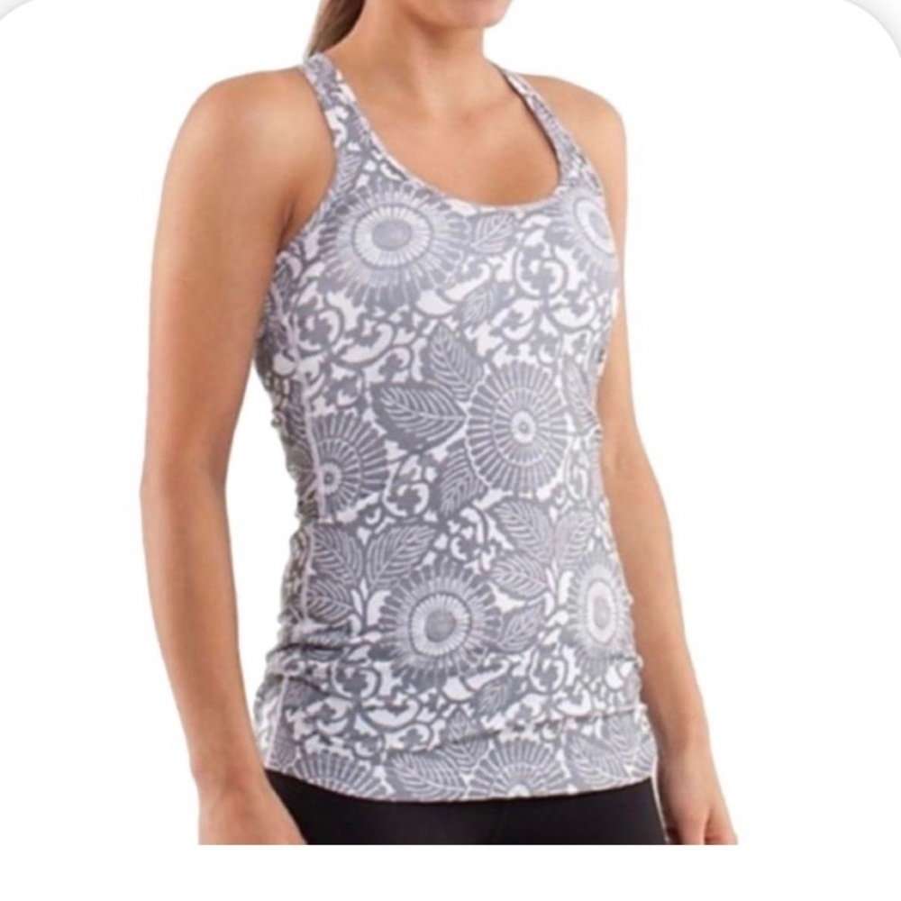 Lululemon Cool Racerback Floral white fossil